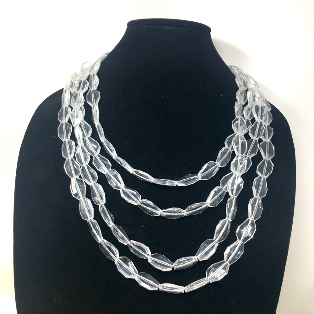 Transparent Graduated 4 tier Necklace
